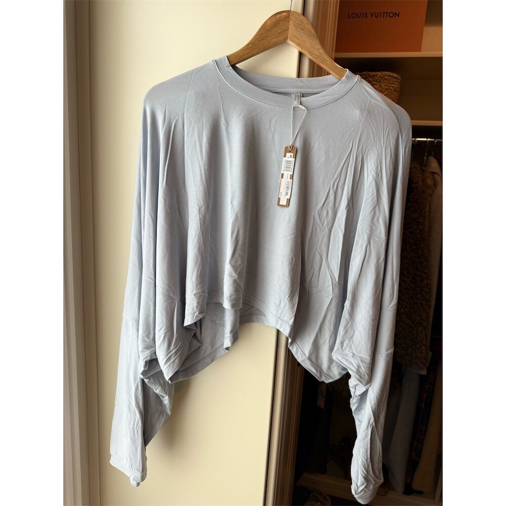 SKIMS Soft Lounge Set Womens Size M Light Blue Long Sleeve Top & Pants - Picture 2 of 7